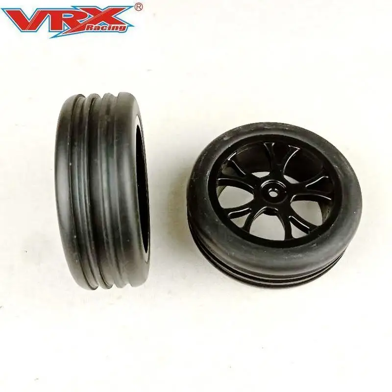 RC Car Buggy Tires – 82mm Diameter with 12mm Hex Hub, Made of Durable Rubber. Model VRX 10446, Complete 2-Set. Perfect Fit for