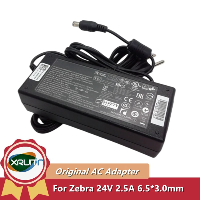 Genuine FSP060-RPBC 24V 2.5A 60W AC Adapter Charger for Zebra Printer GX420 GK420 ZD420 TLP2844 LP2844 Power Supply P1028888-003