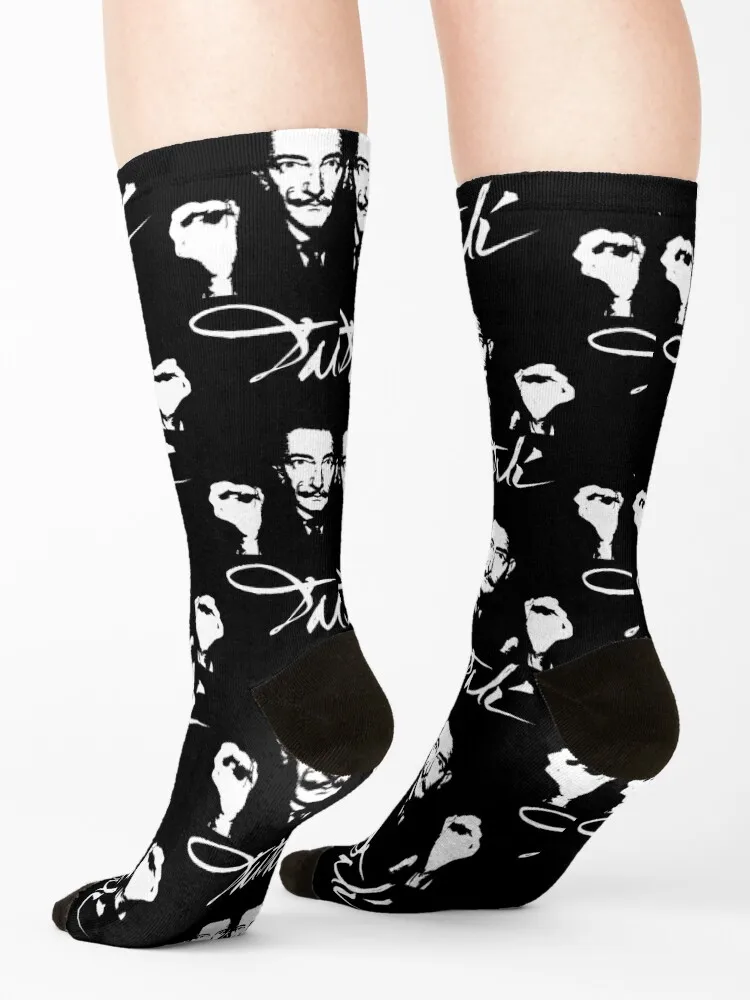 قميص سلفادور دالي التوقيع الجوارب الكلاسيكية مجنون مصمم الجمالية الفتاة الجوارب الرجالية #4