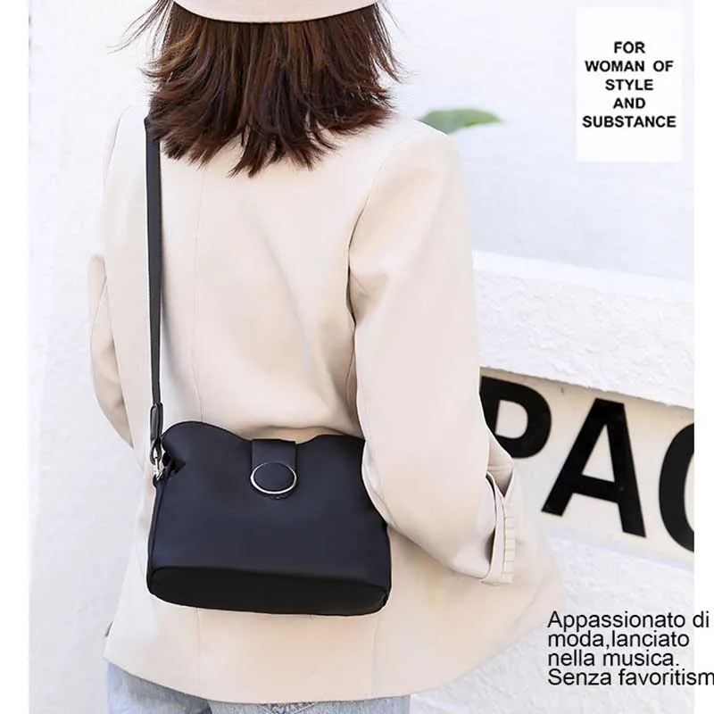 Vintage Nylon Waterproof Shoulder Bag Women Wild Crossbody Bag Simple Messenger Bag Daily Female Handbag Travel Lady Purse Bolso