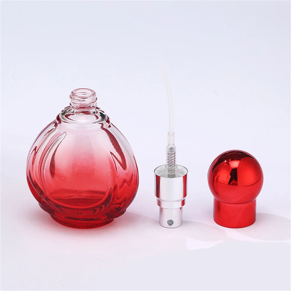 20ml kugelförmige Parfüm flasche Farbe Glas Sprüh flasche tragbare kosmetische Probe Spender flasche nachfüllbare leere Flasche