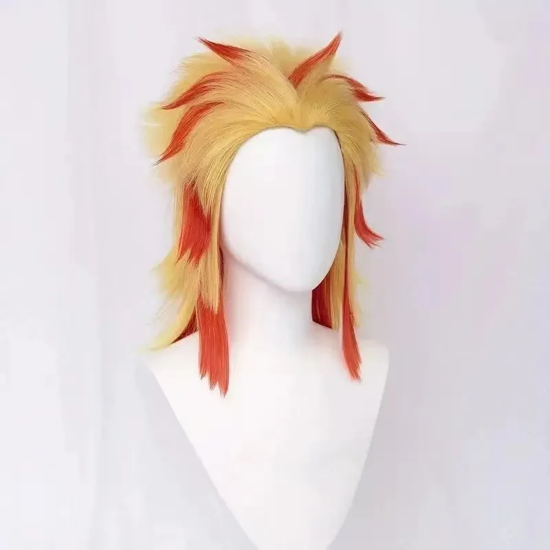 Multiple styles of anime role-playing synthetic fiber wigs: available in black/burgundy/gradient blue, suitable for fans