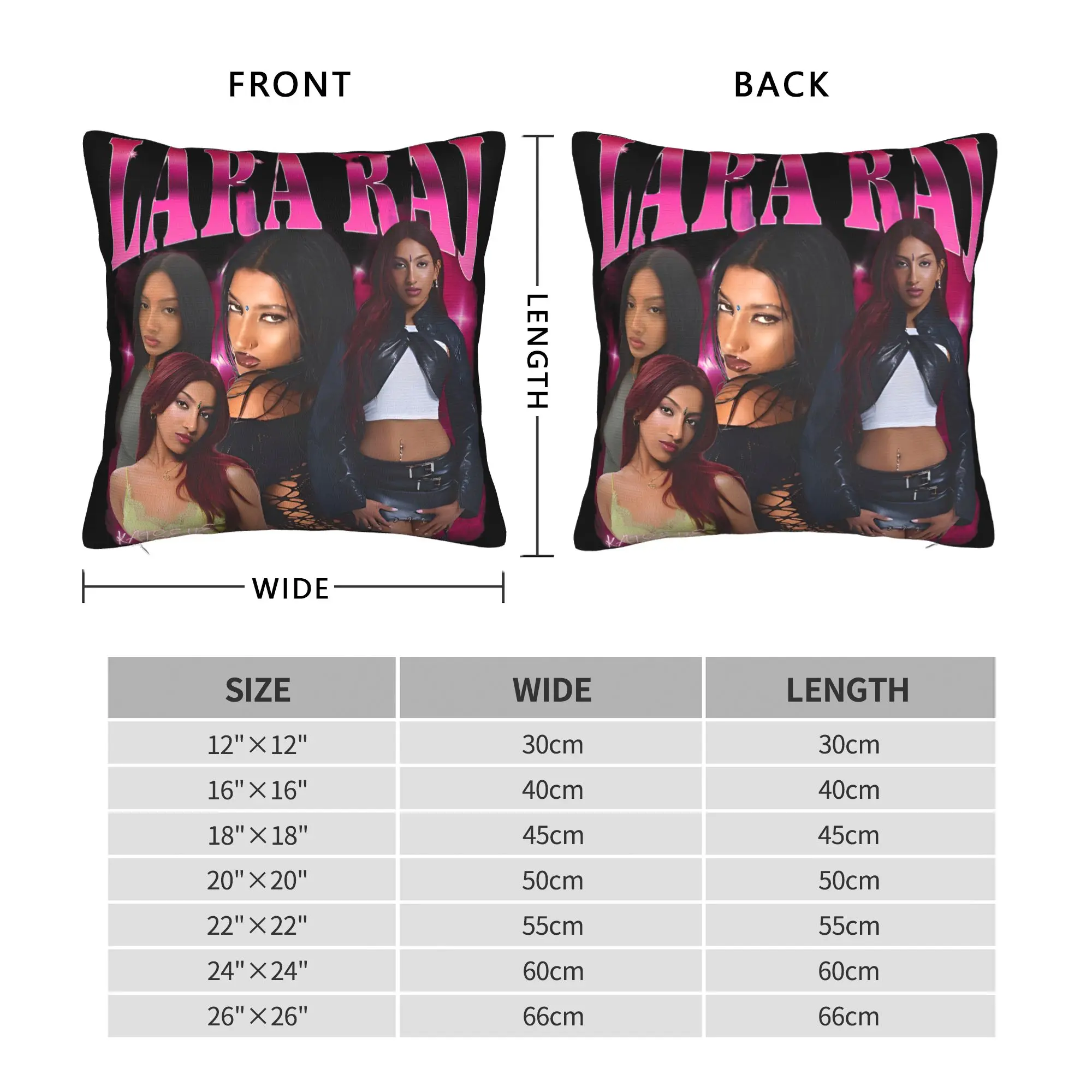 Katseye Lara Raj Pillow Case  Print Pillow Cover For Living Room Chair Retro Trendy Pillowcases