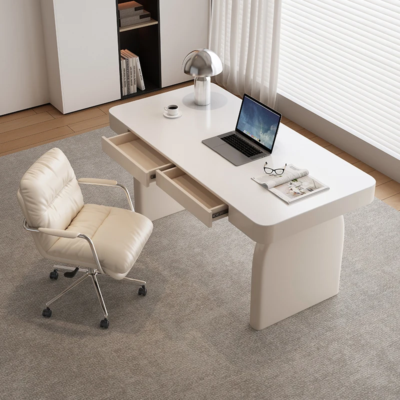 

French cream style desk modern simple high-end study computer desk