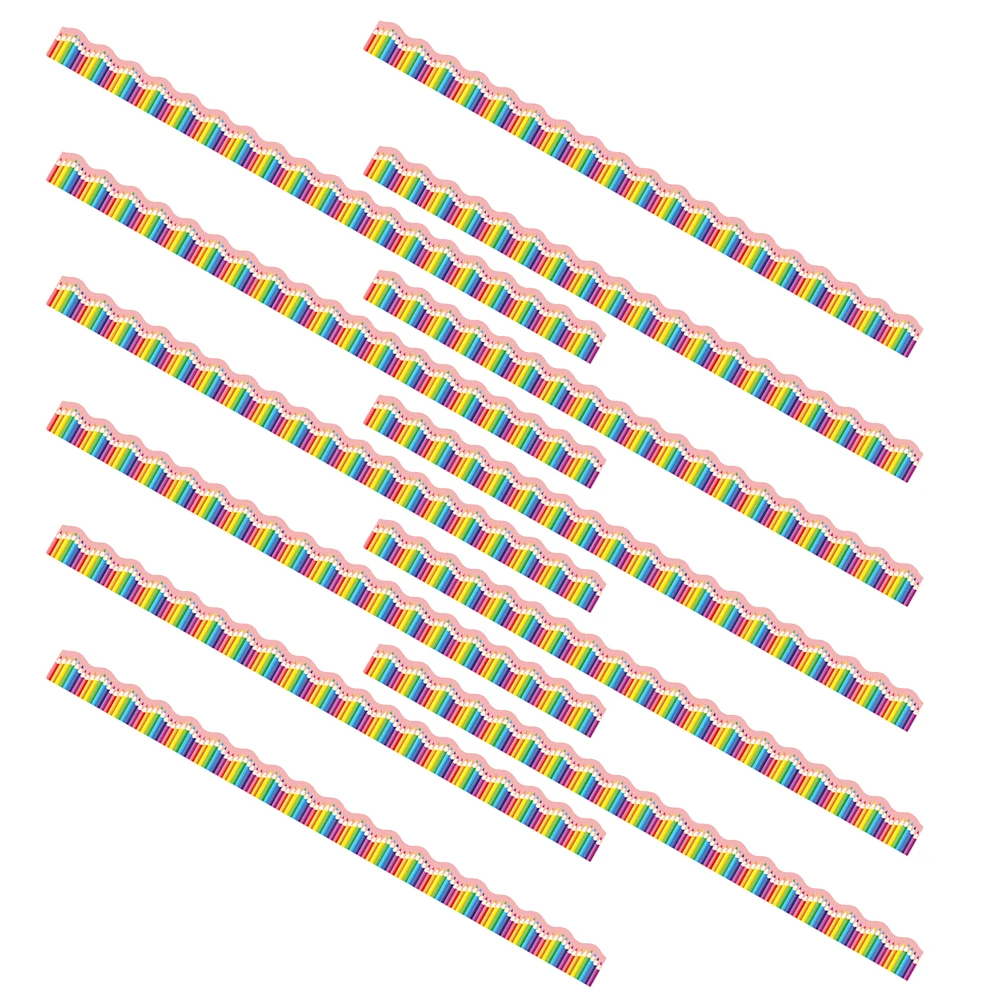 

12 Pcs Colorful Paint Brush Stickers Removable Decorative Borders for Magnetic Border For Whiteboard Blackboard Whiteboard DIY
