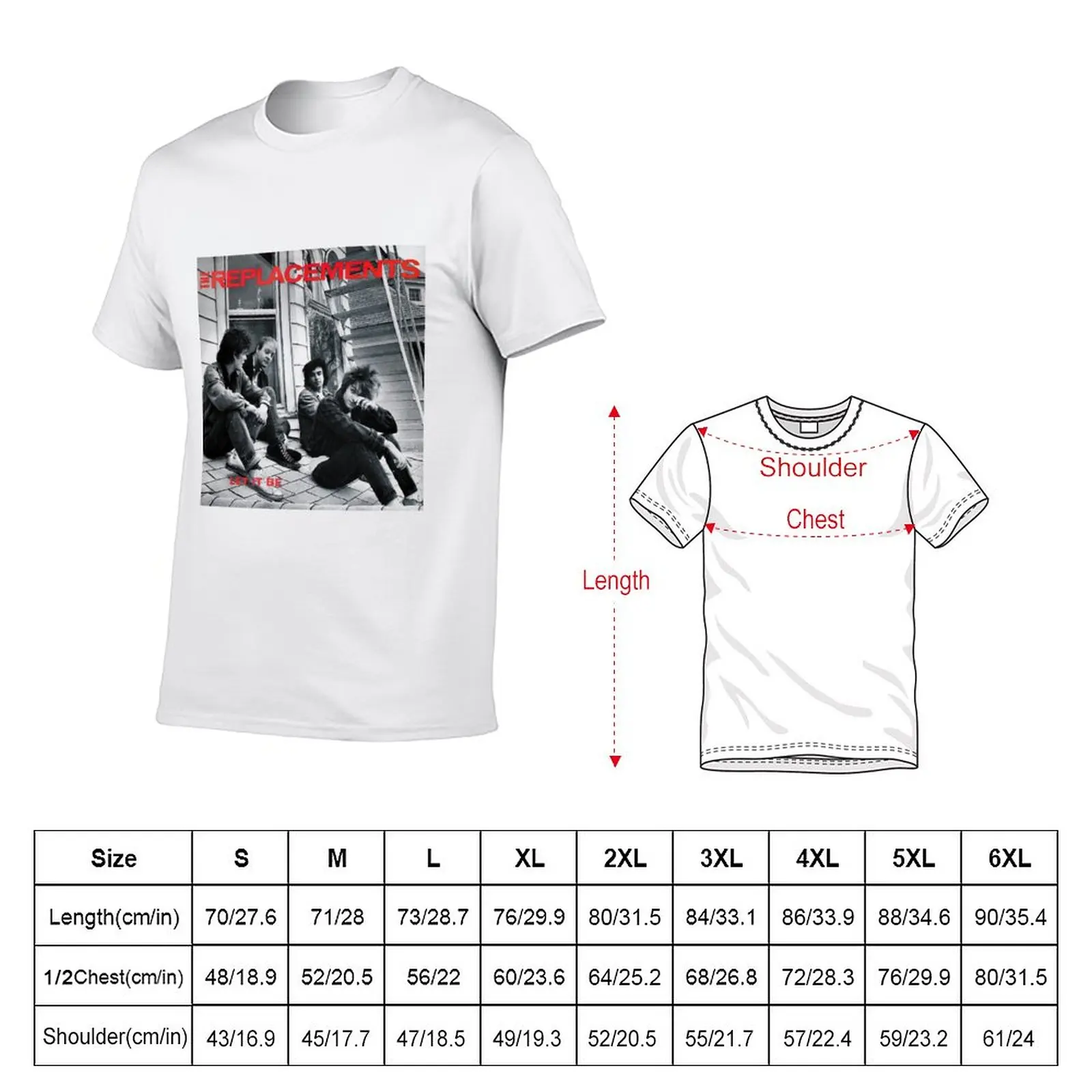 New The Replacements Let It Be Album T-Shirt T-shirt short anime clothes heavyweight t shirts for men