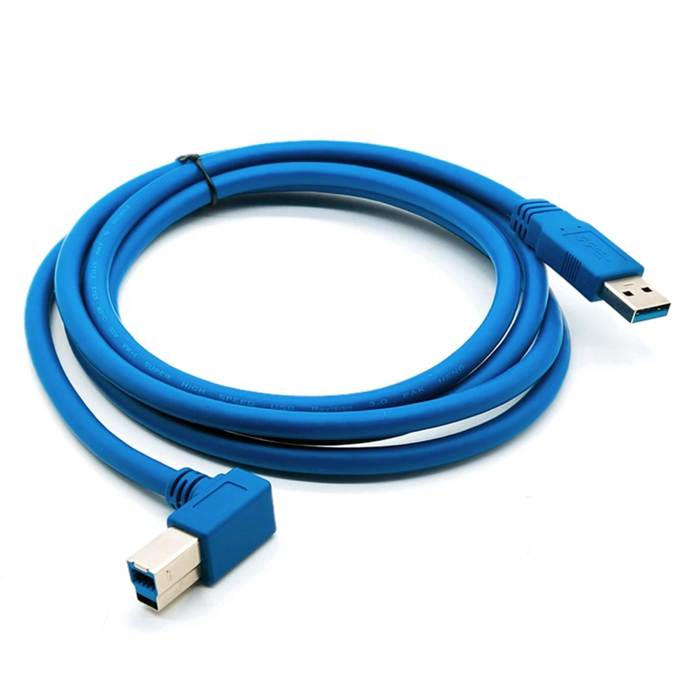 

0.6M-3M USB3.0 printer elbow data cable USB transmission cable A male to B male high-speed square port hard disk display uplink