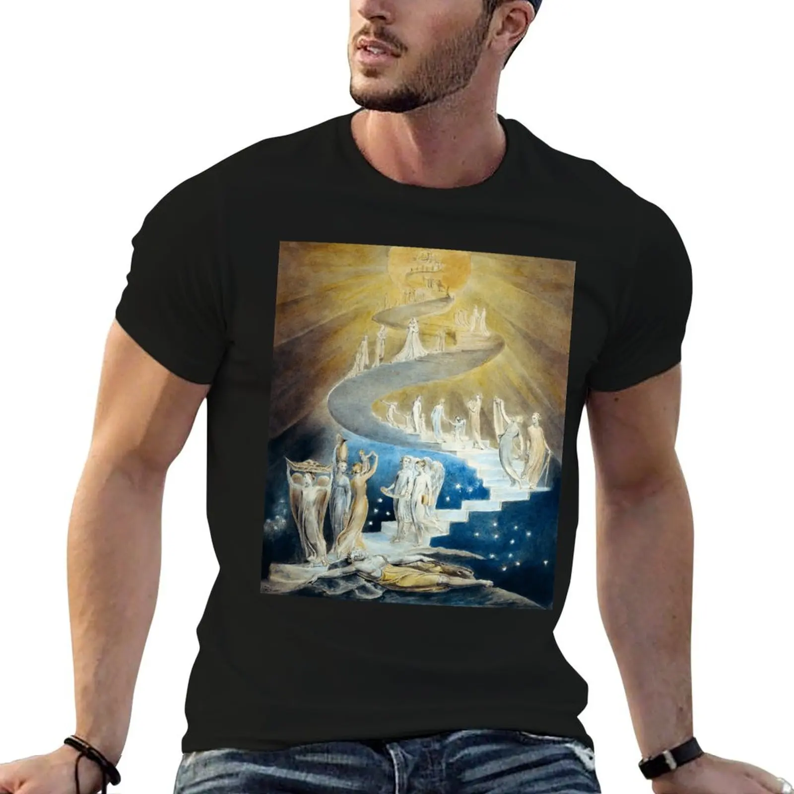 

humor percent Ladder t 100 funny William dark shirts cotton man Blake for shirt t Jacobs T-Shirt by