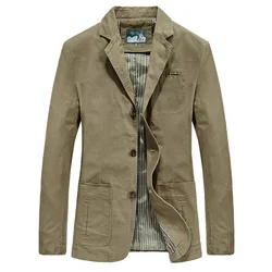 Chaqueta militar para hombre, chaqueta informal de algodón lavado, traje Bomber del ejército, prendas de vestir exteriores de talla grande, primavera y otoño, 2022