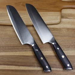 7 Inch Santoku Knife Weld M390 Core Blade G10 Handle Sharp Chef Cleaver Meat Slicing Vegetables Kitchen Knives Cooking Tools