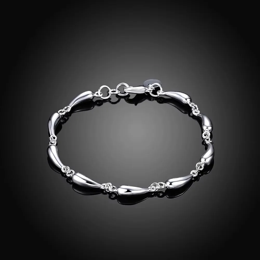 Hot Fine 925 Sterling Silver Drop Cute Bracelet For Women Lady Fashion Charm Jewelry Wedding Accessories Noble Party Gifts