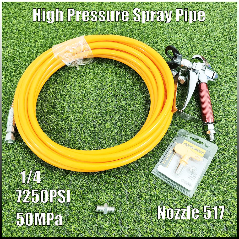 

High Pressure Airless Spray Pipe, Spray Gun Set, 7250PSI High-Pressure Pipe 10-40M. Suitable For Various Scenarios