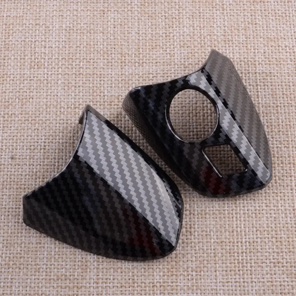 NEW Exterior Door Handle Cover Trim Cap Set Carbon Fiber Texture Fit for Mercedes Benz W246 W204 W212 X204 W166 W117 LHD Black