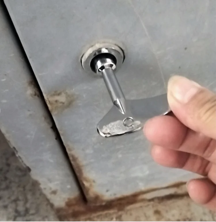 Delta Switch Schlüsselschlüssel mit Zubehör, universeller dreieckiger Zug, elektrischer Schrank, Aufzug, Schrank, Legierung – Detail 6