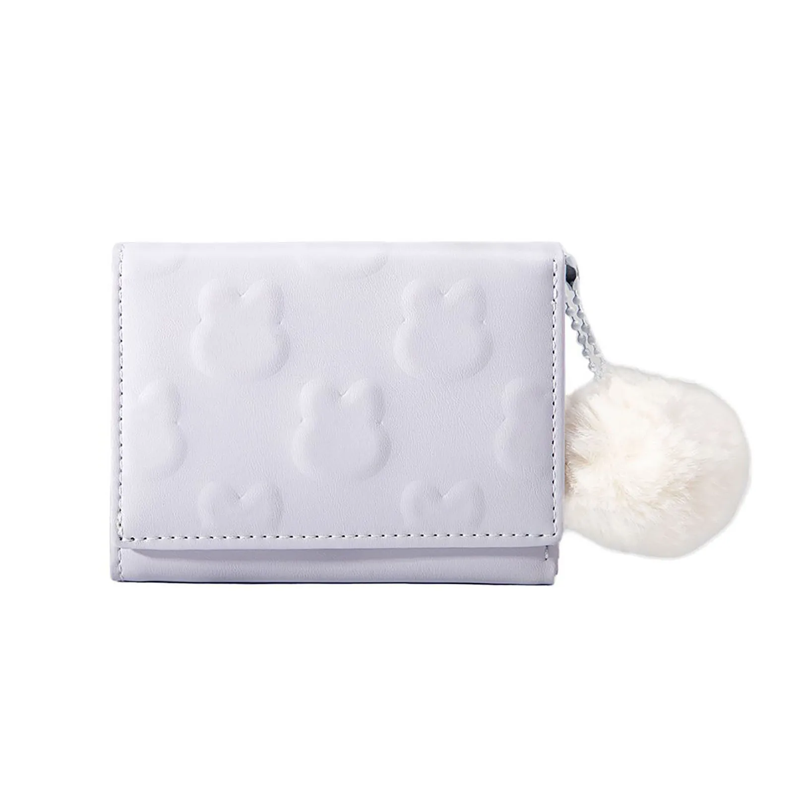 Cute Coin Purse for Daily Use Women Rabbit Small Wallet Compact Zipper Pouch Portable Handheld Accessory