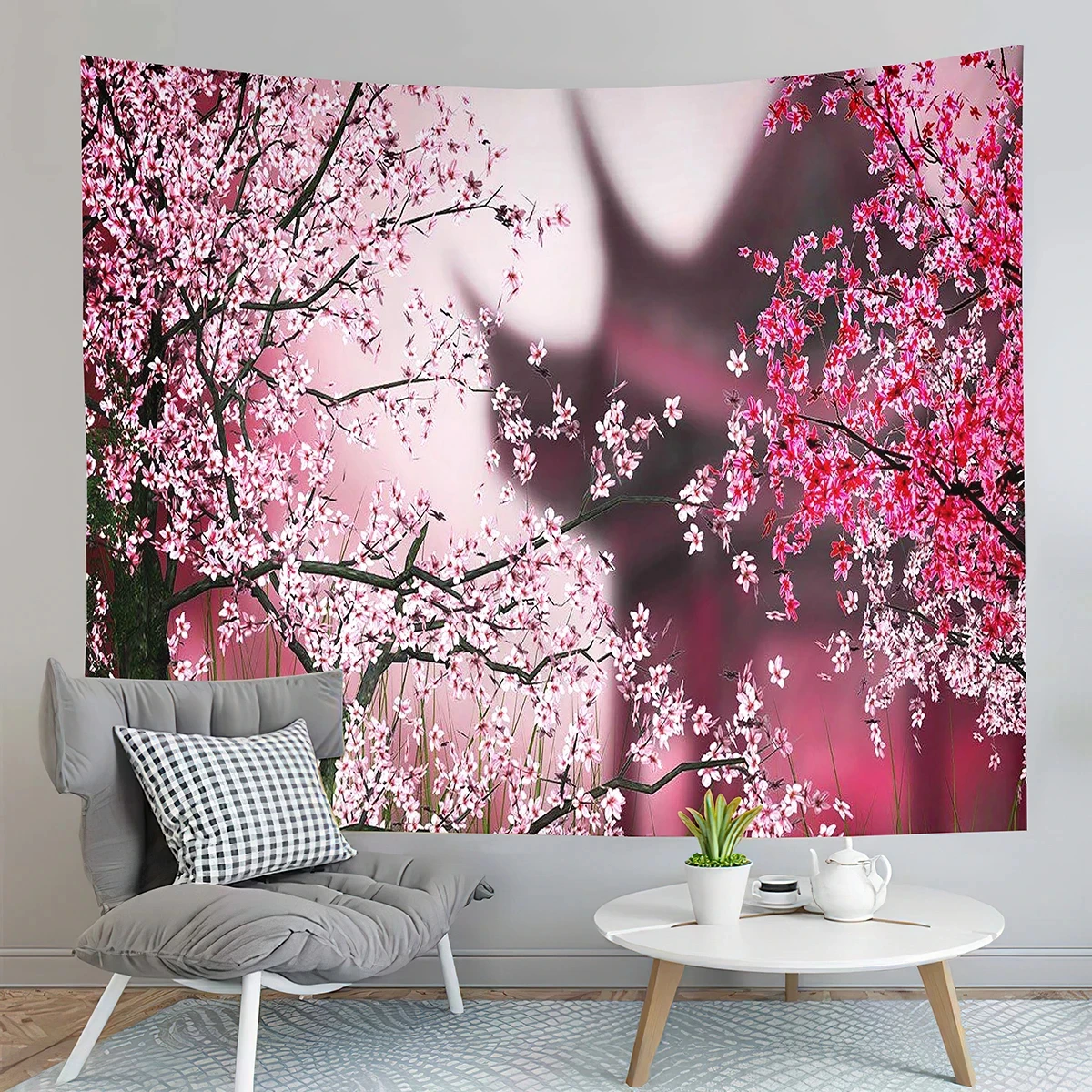 VIKAMA Mount Fuji Cherry Blossom Tapestry Wall Hanging, 6 Designs, Wall Decor for Bedroom Living Room Dorm