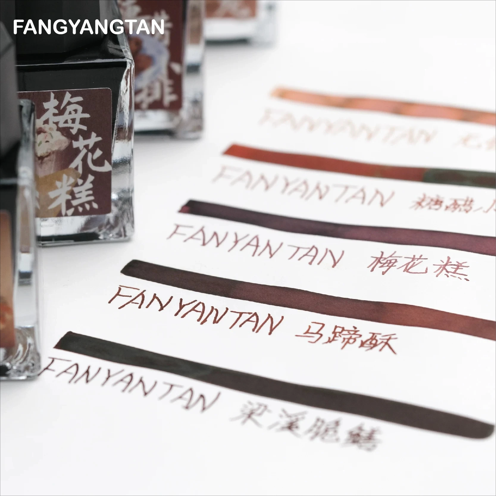 

Fangyangtan Wuxi Food Series Fountain Pen Ink 20ml Plum Peach, Bayberry Drunk Yangchun Noodles Color Stationery School Supplies
