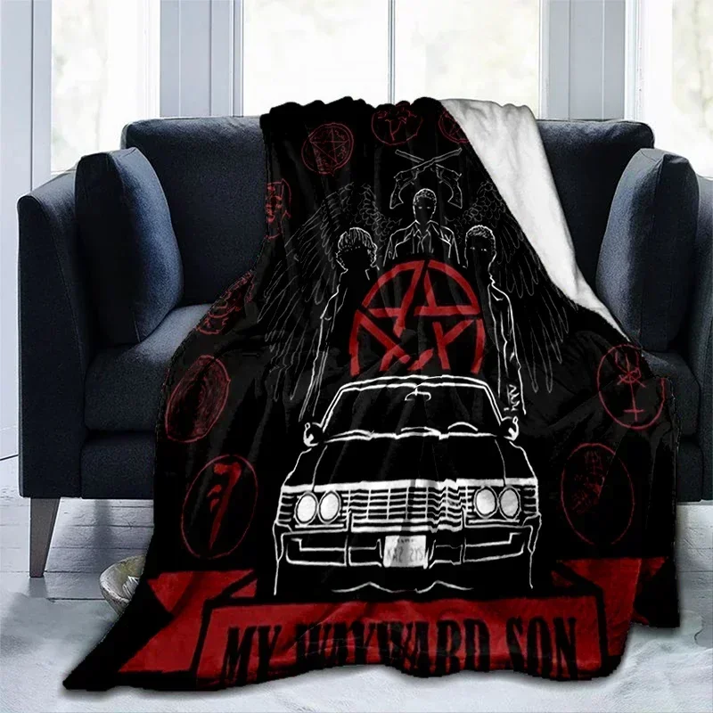 Movie Supernatural - Evil Power Printed Blanket, Fashion Warm Flange Blanket, Picnic Blanket, Bed Blanket, Birthday Gift