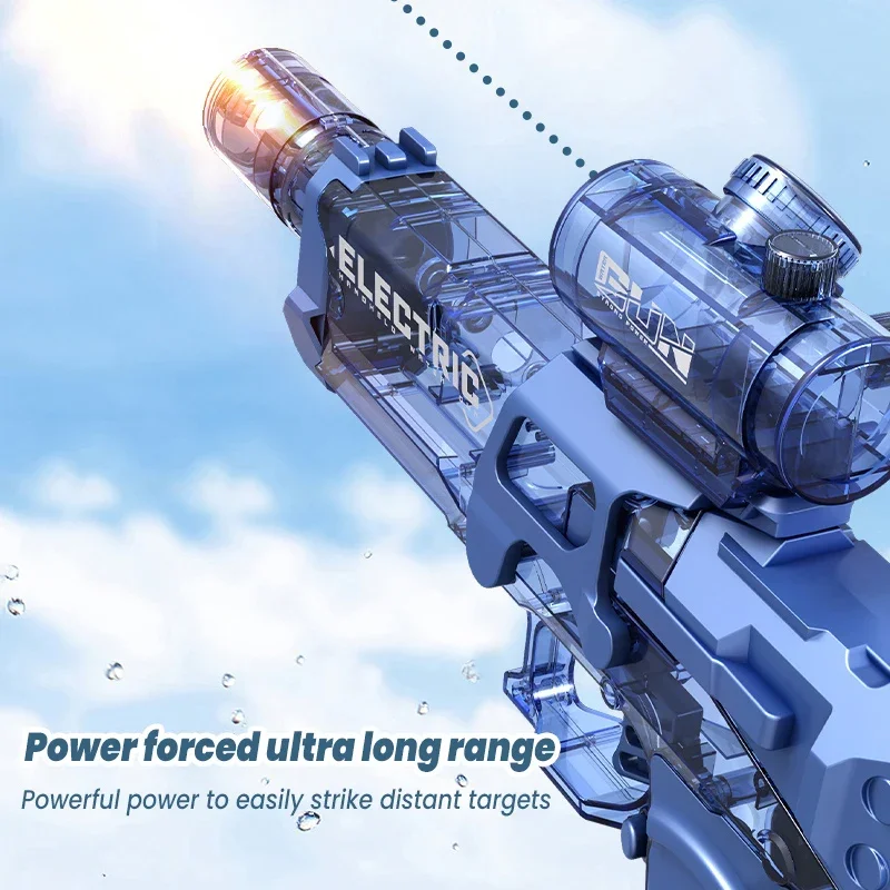 2025年価格下落 電動水鉄砲おもちゃ 大容量 夏 アウトドア ビーチ プール 射撃おもちゃ 子供 大人 男の子 女の子向け