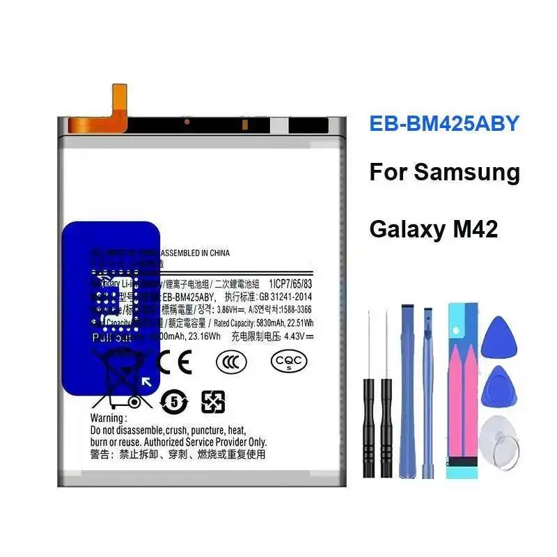 

6000Mah Prolonged Performance For Samsung Galaxy M42 Mobile Phone Battery EB-BM425ABY Replaceable