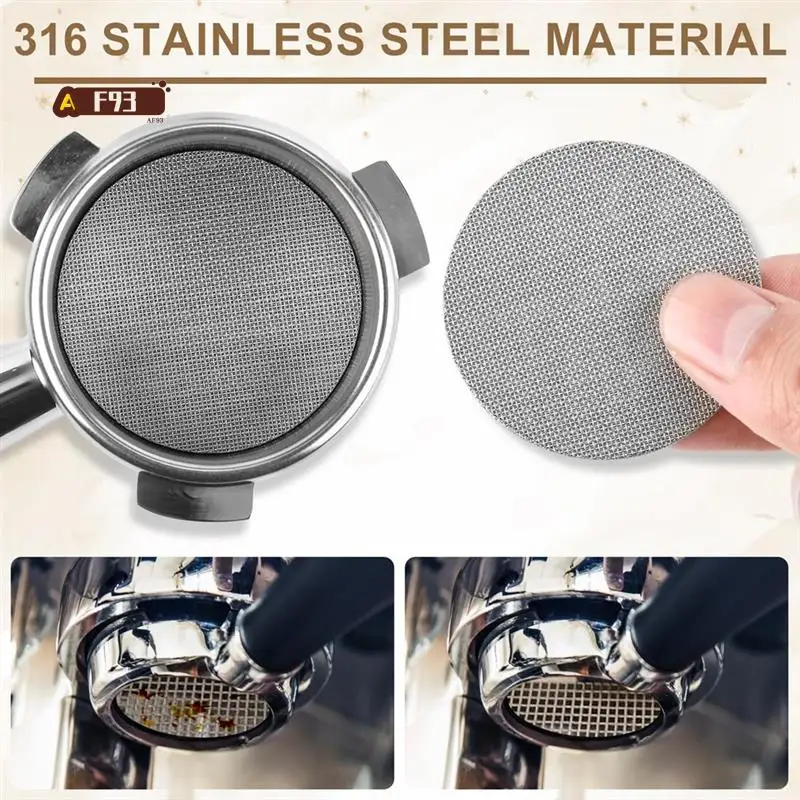 

AF93-12 Magnetic Dosing Funnel Set,Espresso Dosing Funnel Puck Screen Kit Aluminum Portafilter Funnel With 2 Filter