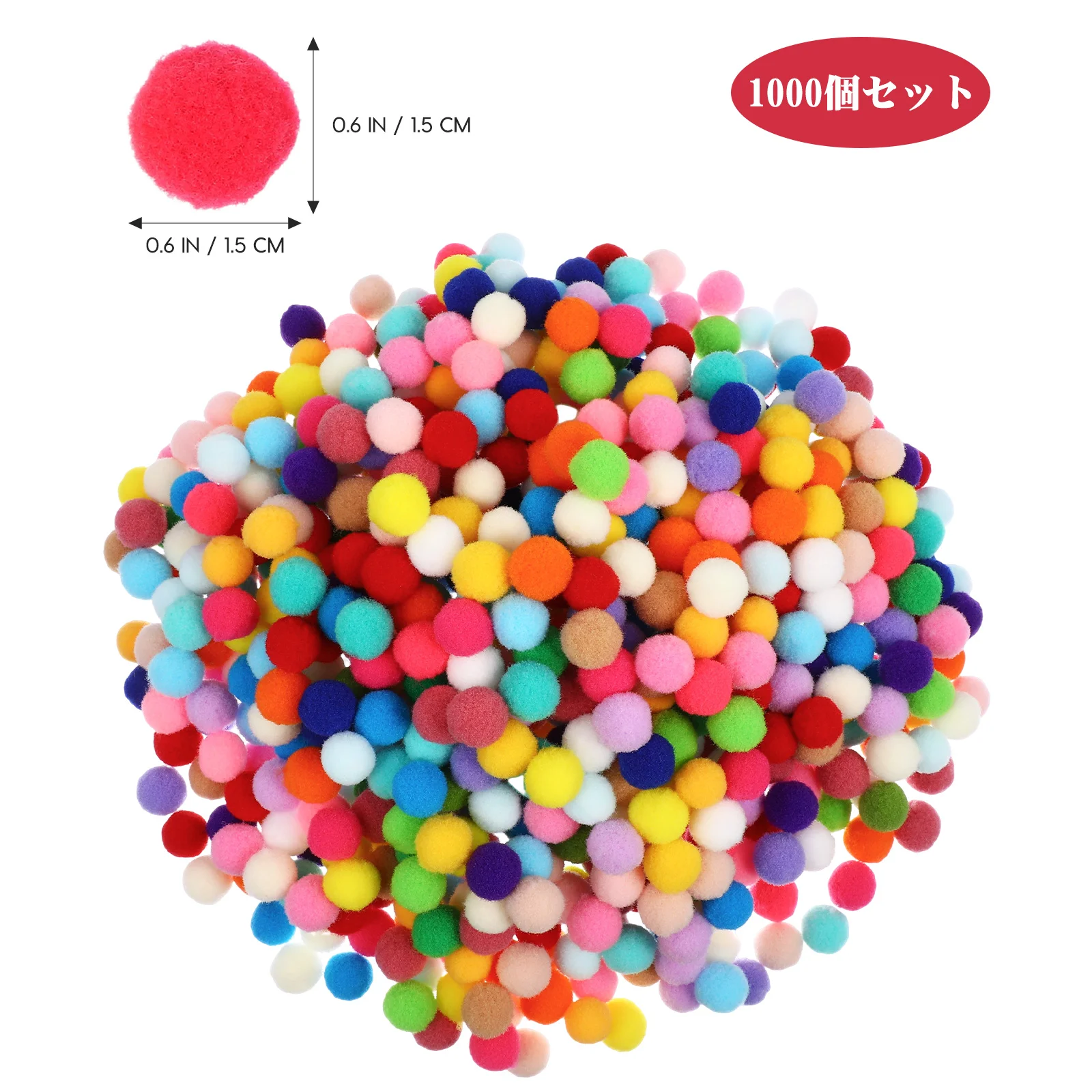 1000 Pcs Creative Pom Poms Colorful Pompoms Plush Balls Manual Colors for Kids Craft Making and Crafts Projects