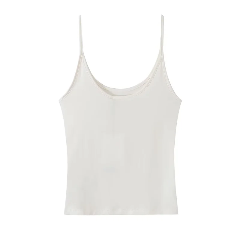 Guobioziy Women's Camisole 2026 Summer New Three‑Colour Sleeveless Round‑Neck Straight Camisole Top Casual Inner Wear