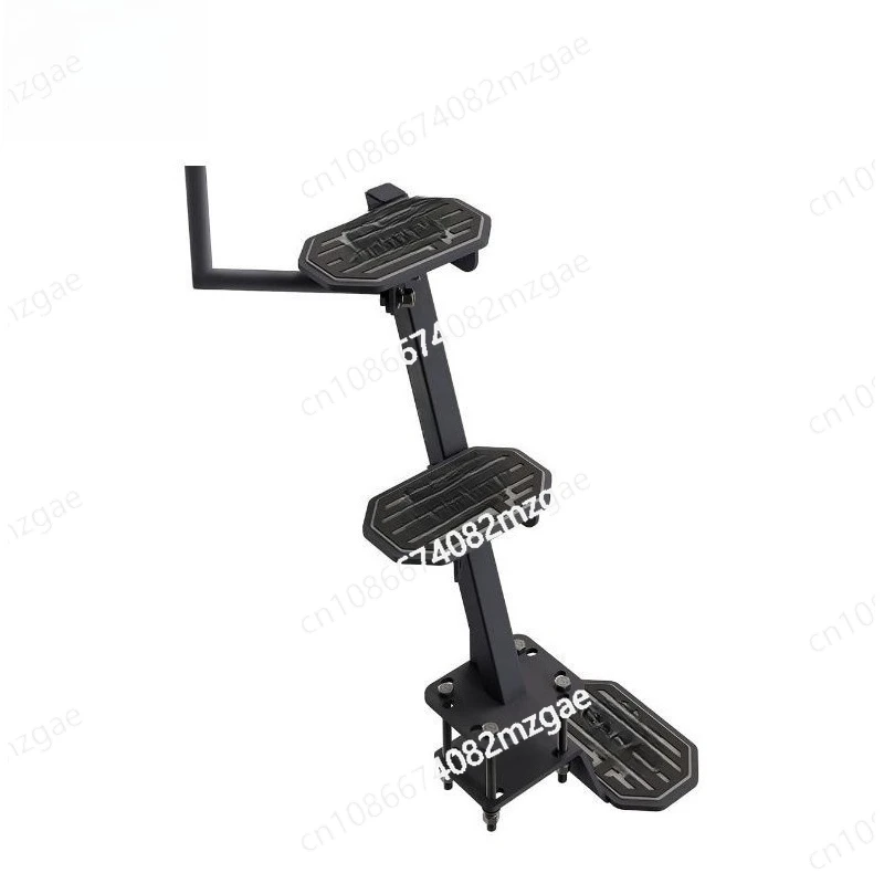 Heavy duty trailer steps with handrails anti-slip mats trailer tongue pedal trailer login device ladder