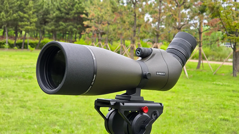 Svbony SV29 Teleskop 25-75x80mm FMC Abnehmbares 1,25"-Okular Schwalbenschwanzanschluss Spektiv für Vogelbeobachtung, Mondbeobachtung, Camping – Detail 29