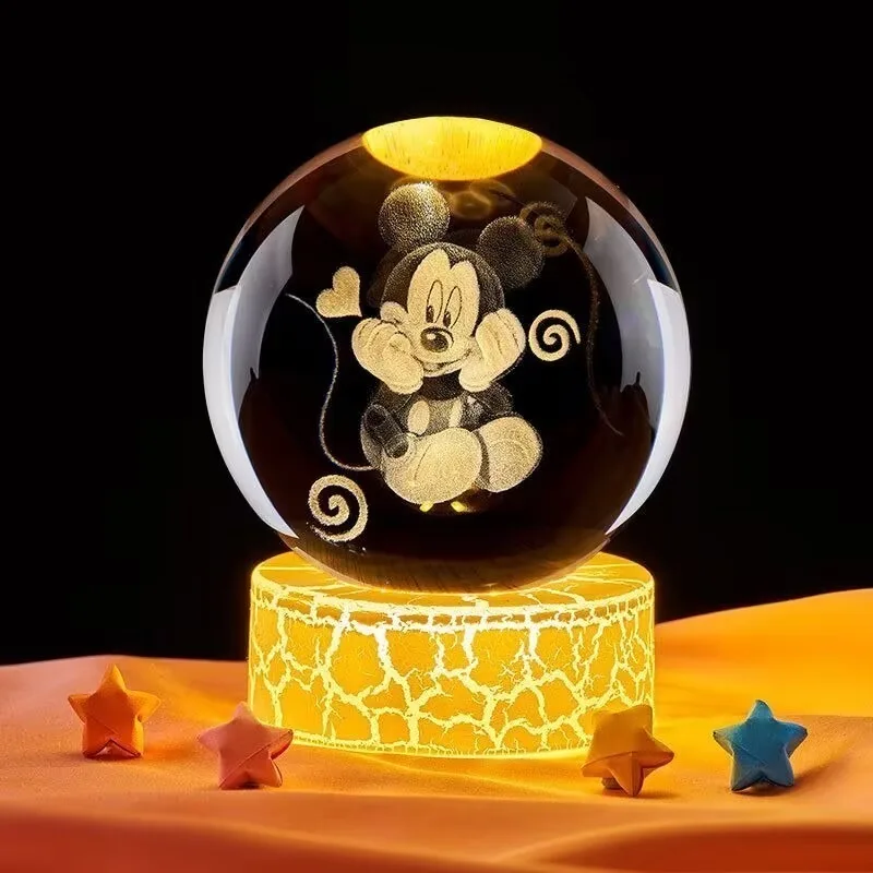 New models for 2025 3D Crystal Ball Lamp LED Luminous Crystal Ball Night Light Glass Children's Birthday Gifts Toy