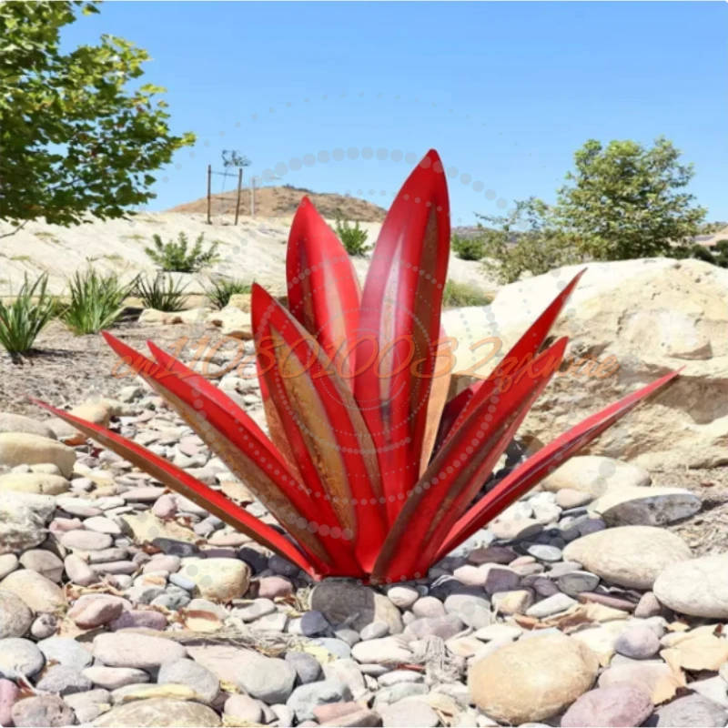 Plant Ornament Agave Flower Wrought Iron Creative Garden Ornament