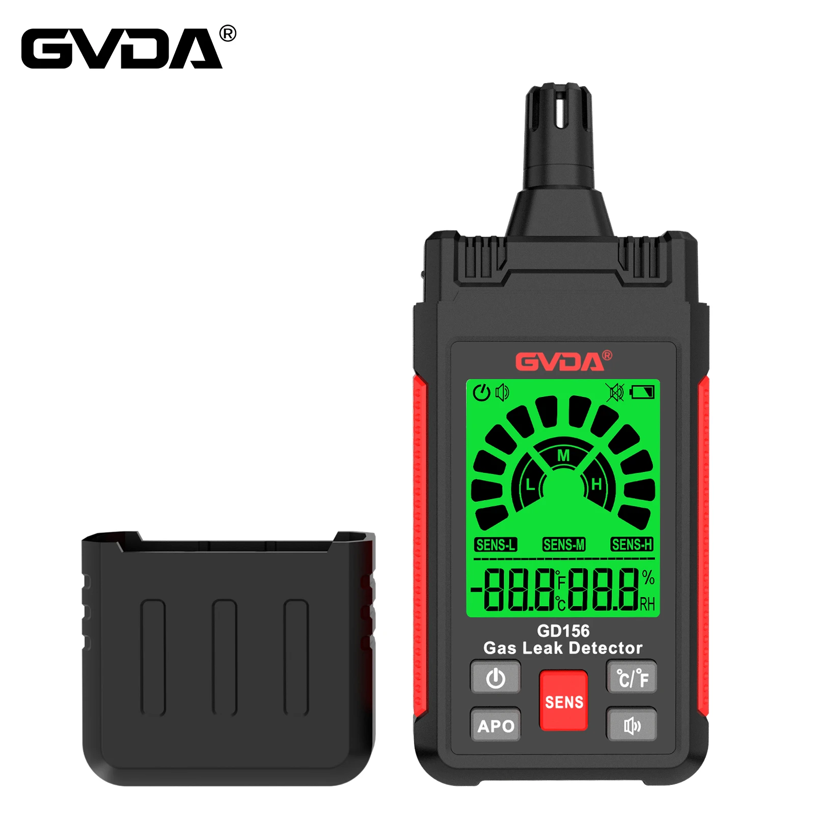 GVDA Combustible Gas Detector Flammable Gas Analyzer Natural Gas Leak Location Determine Meter Tester Methane Gas Leak Detector