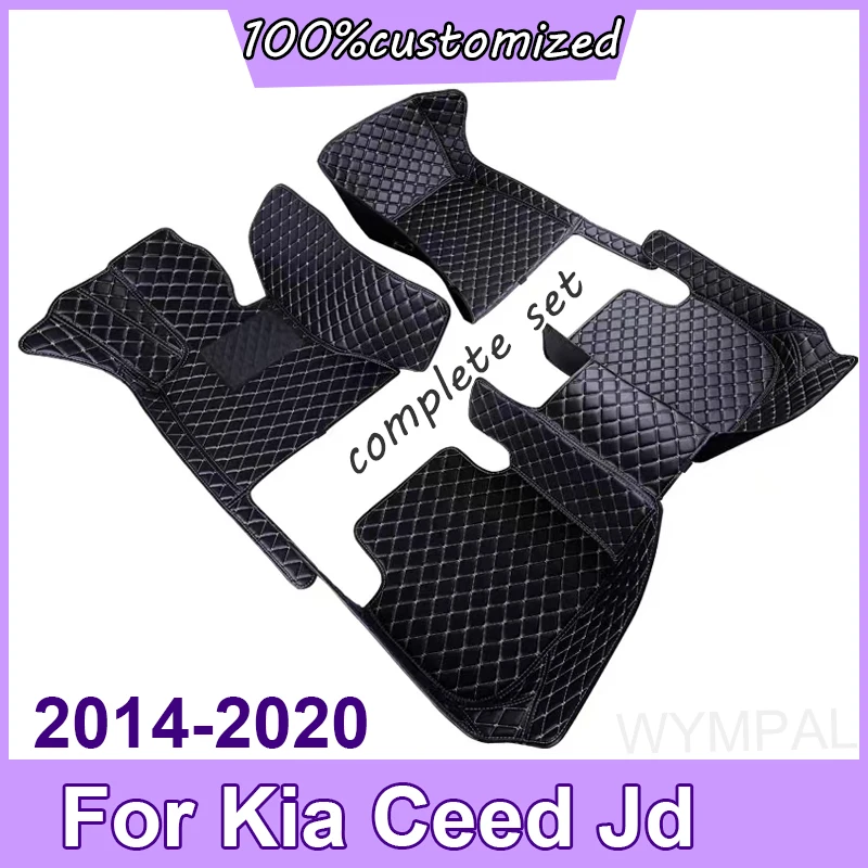 Car Floor Mat For Kia Ceed Jd 2014 2015 2016 2017 2018 2019 2020 Man Non-Slip Luxury Woman Foot Pad Auto Interior Rugs Accessory