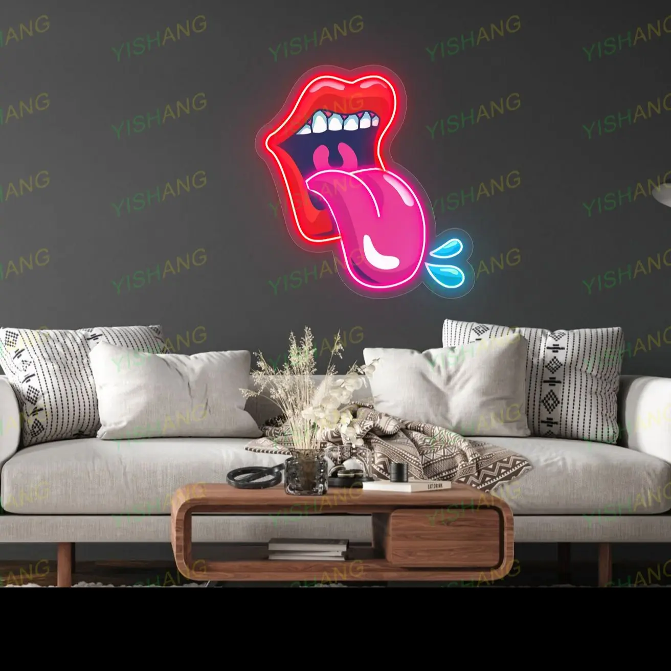 Dripping Lips Neon Sign, Dripping Love Led Sign, Wall Decor, Dripping Lips Neon Sign, Custom Neon Sign, Christmas Decor, Best Gi