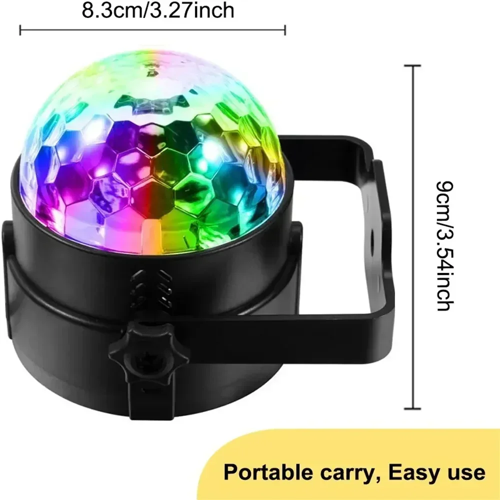 LED Stage Disco Light Rotating DJ Ball Strobe Remote Sound Control Magic Dance Car RGB Christmas Gift Party Club Laser Show Lamp