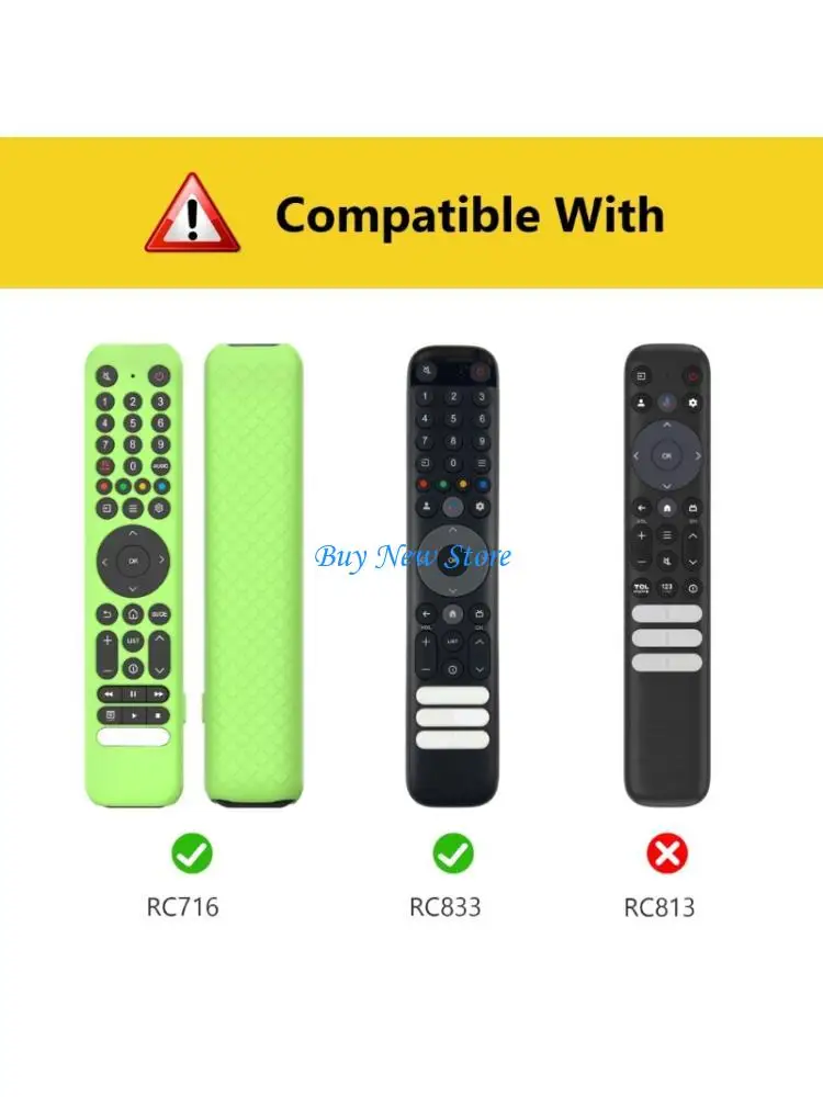 

20CE Silicone Remote Control Cover for RC716 RC833 AntiSlip Shockproof Case