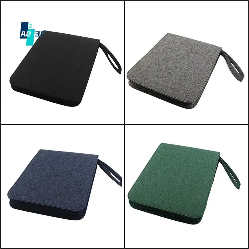 

A23F-Pen Container Bag Capacity Fountain Pencil Case 24 Slots Zipper Multifunctional Canvas Writing Holder Supplies