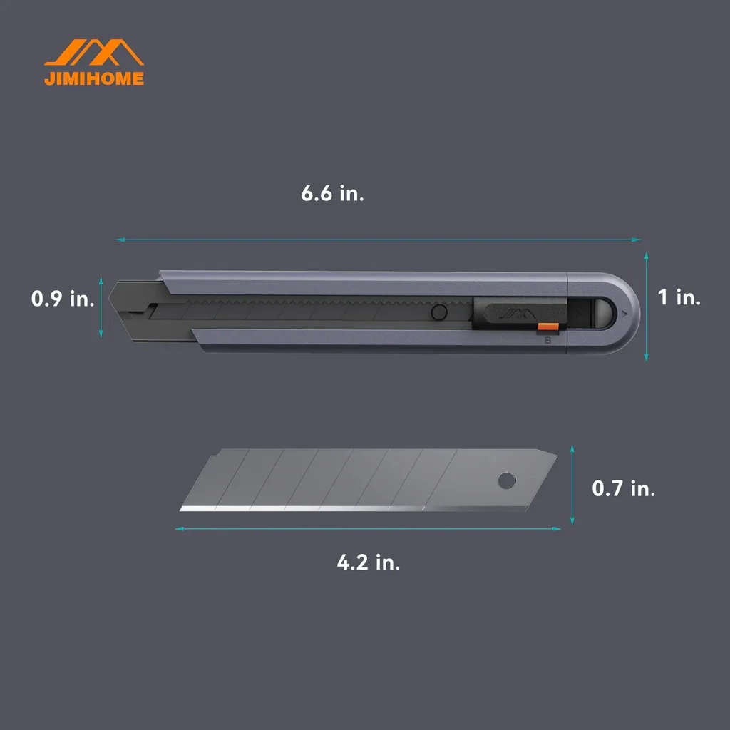 JIMIHOME Household Tool Essential Safety Scissors and Utility Knife Set Precision Light Duty Office Resist Rusting Tool