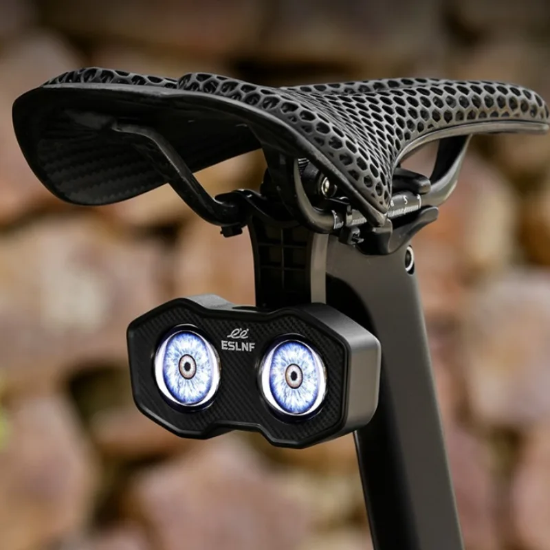 

Eyes Rear Bike Lights Smart Bicycle Tail Light Devil's Eyes Waterproof Bike Lights for Night Riding with Type C Rechargeable