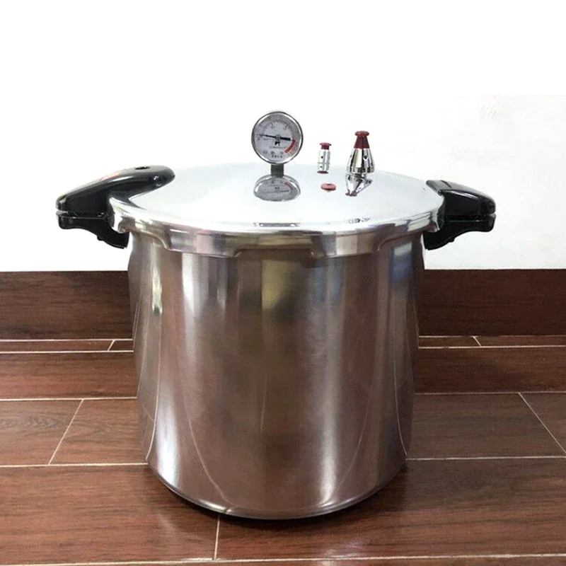 Pressure Cooker With Pressure Gauge Steamer Commercial Soup Stew Pot Kitchen Cookware Cooking Pot Gas Stove Cooker Chef Hotel