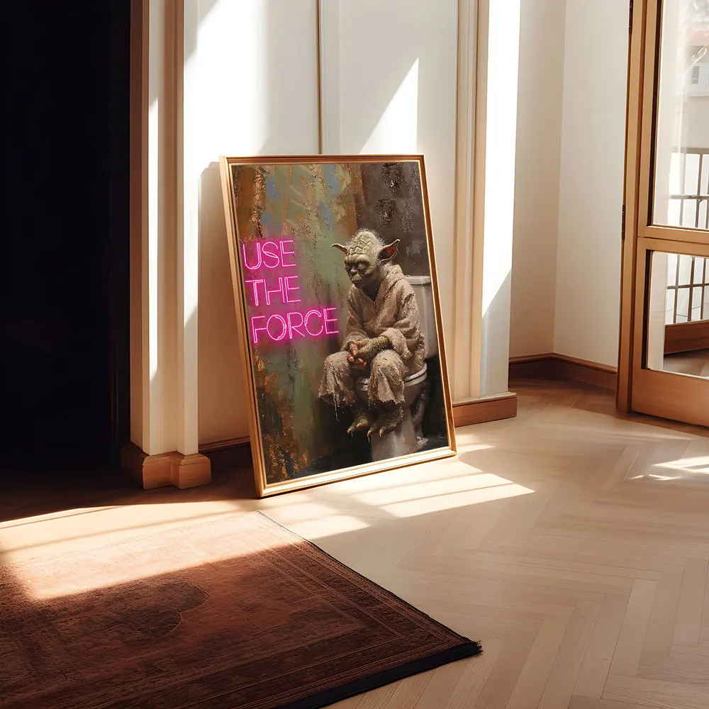 الأبيض الفراخ الفيلم المشارك مضحك المرحاض الحمام قماش طباعة اللوحة جدار الفن غرفة نوم دراسة استوديو غرفة المعيشة ديكور المنزل #3