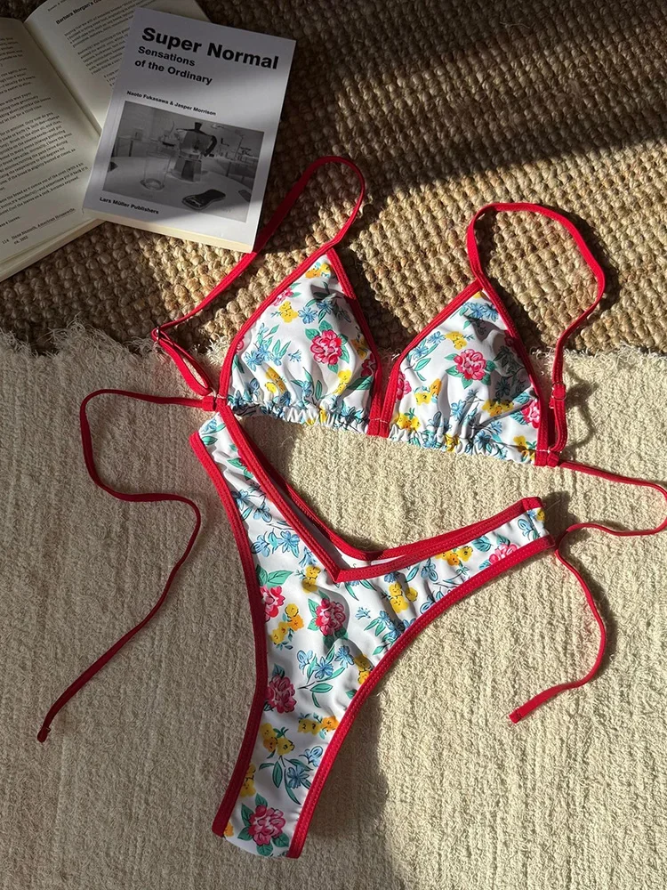 AOTVOTEE сексуальное бикини с леопардовым принтом, комплект из 2 предметов, женский купальник со шнуровкой и разрезом, пляжное бикини, новинка 2025 года, летний купальник, комплект бикини