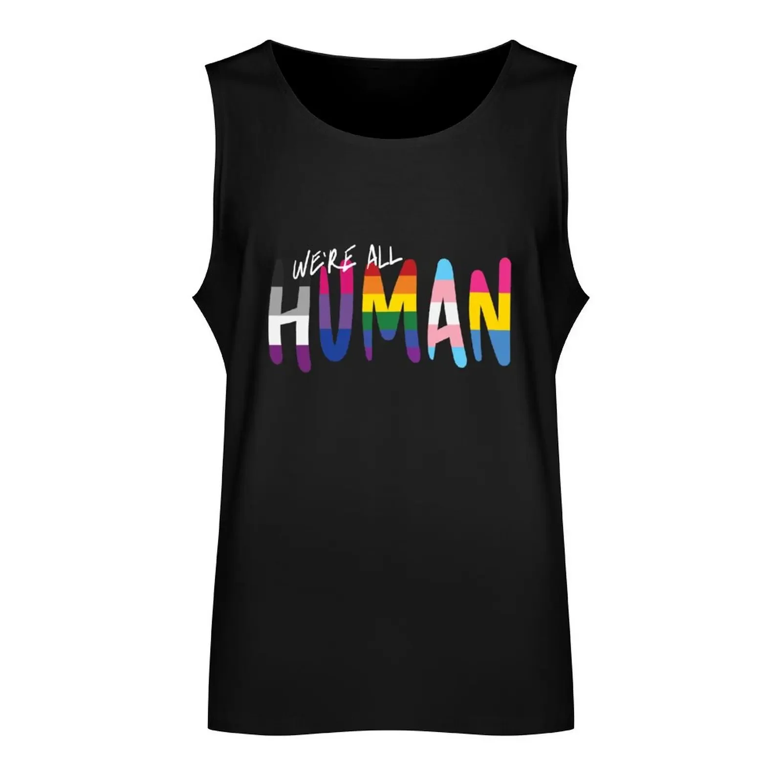 Human_handwritten, various flags 1 Tank Top Men's fitness t-shirt t-shirts for Men's gym Tank Top