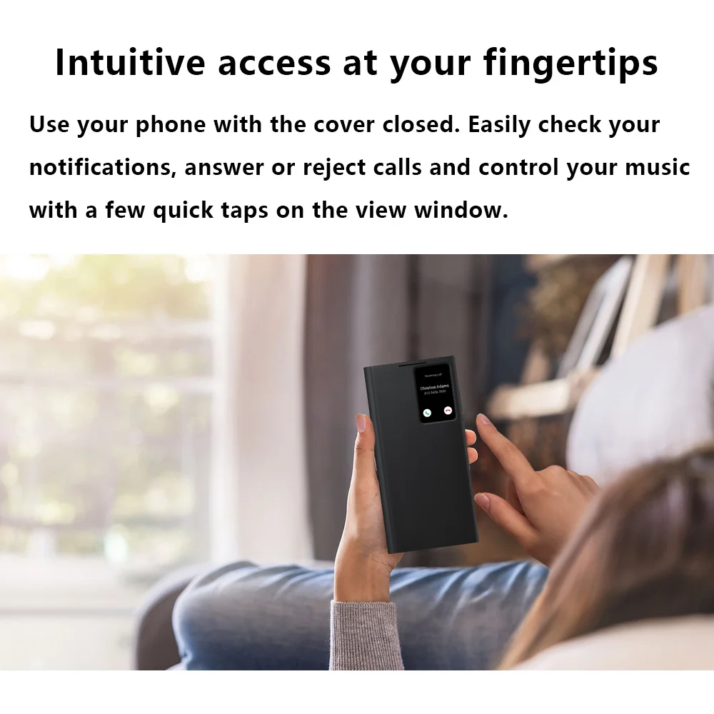 Oryginalne etui z klapką do Samsung Galaxy S22 Ultra S-View Wysokiej jakości skórzane etui do S22Ultra Protector Shell & Box — zdjęcie produktu 3
