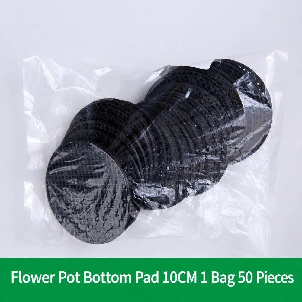 500/400/300/200/100/50/40Pcs Plastic Pot Hole Mesh Pad Round & Square Thickened Flower Pot Drainage Screen Hollow Grid