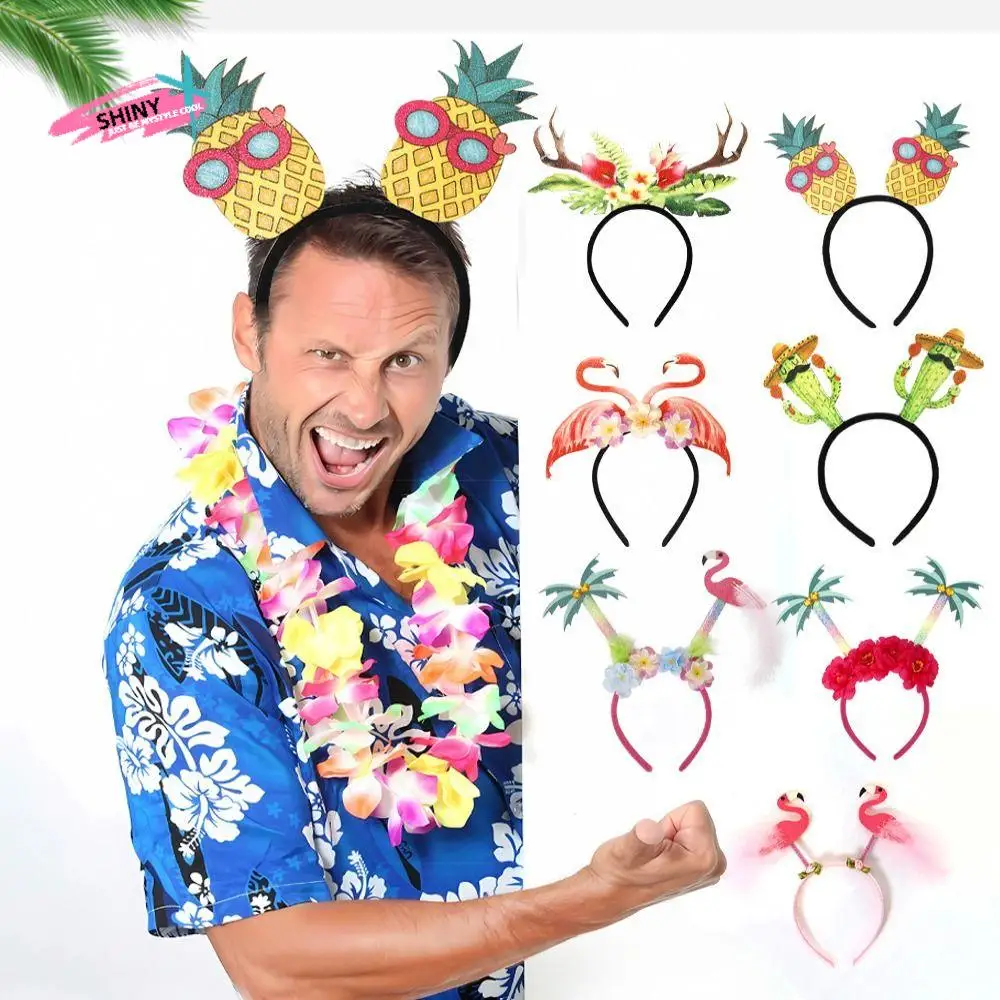 

Funny Pineapple Hawaiian Party Headband Coconut Tree Hairband Party Props Hairband Flamingo Headwear Funny Headwear Holiday