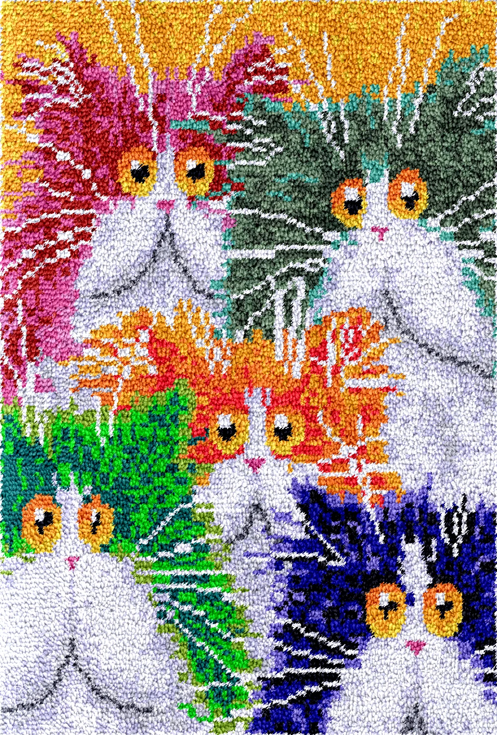 Latch Hook Rug Kits Tapestry Making Kits with Pre-Printed Canvas Crochet Needlework Crafts for Adult GT820-69x102cm