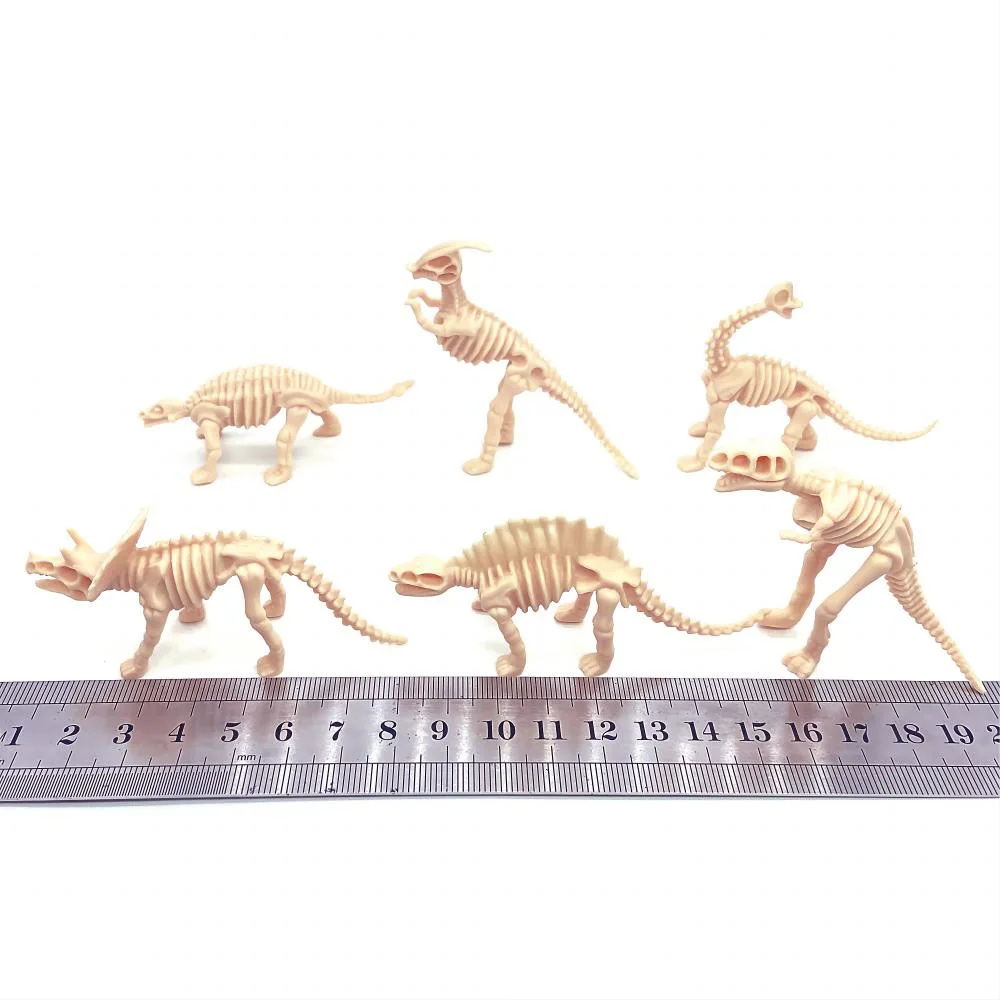 12pcs Mini High Quality PVC Simulated Dinosaur Fossil Specimen Model Educational Puzzle Toy Christmas Gifts For Kid