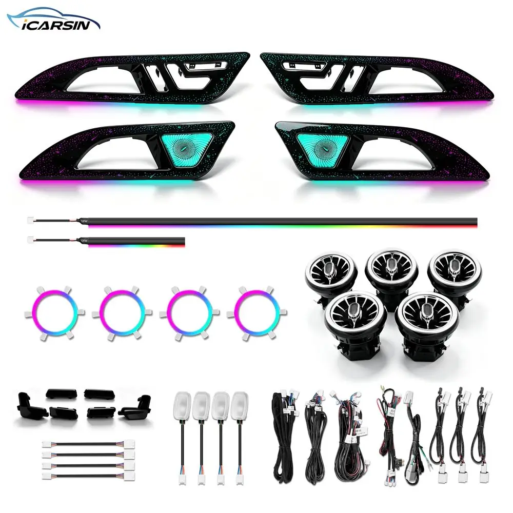 ICarsin For Mercedes CLA C117 GLA X156 W176 W246 A/B Class Ambient Light Dynamic Starry Style Car Interior Lighting Upgrade Kit