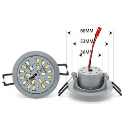 1pc LED typu Downlight lampa 5W 220V zintegrowane światło kubek LED ampułka SpotLight podwójne okrągłe sufit wpuszczany parasol LED żarówka kukurydza